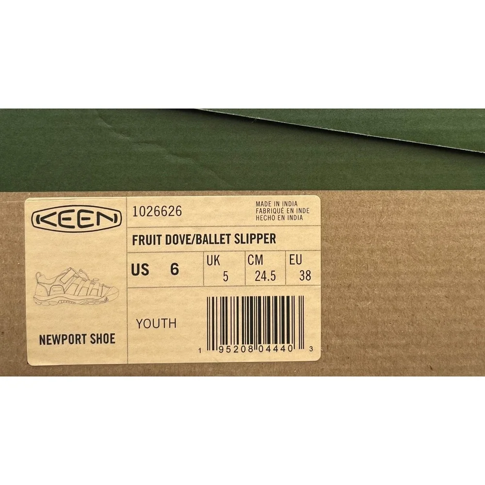 KEEN Newport Youth Girls Faux Fur Leather Outdoor Shoe Size 6 Fruit Dove Fuchsia